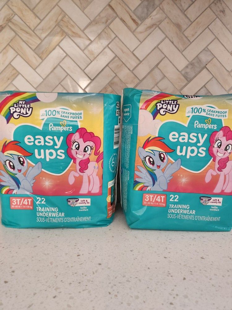 Pampers Easy Ups 3T/4T.    22 ct