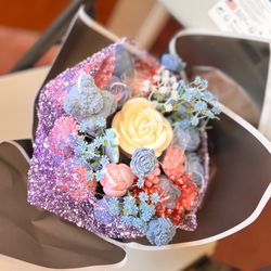 Handmade Flowers Candles Bouquet 