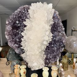 Amethyst W/ Angel Wing calcite