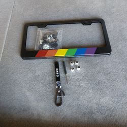 Frame License Plate Valve Tire Key Chain BMW $35.