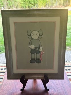 Kaws share print with receipt 58/500 uv framed
