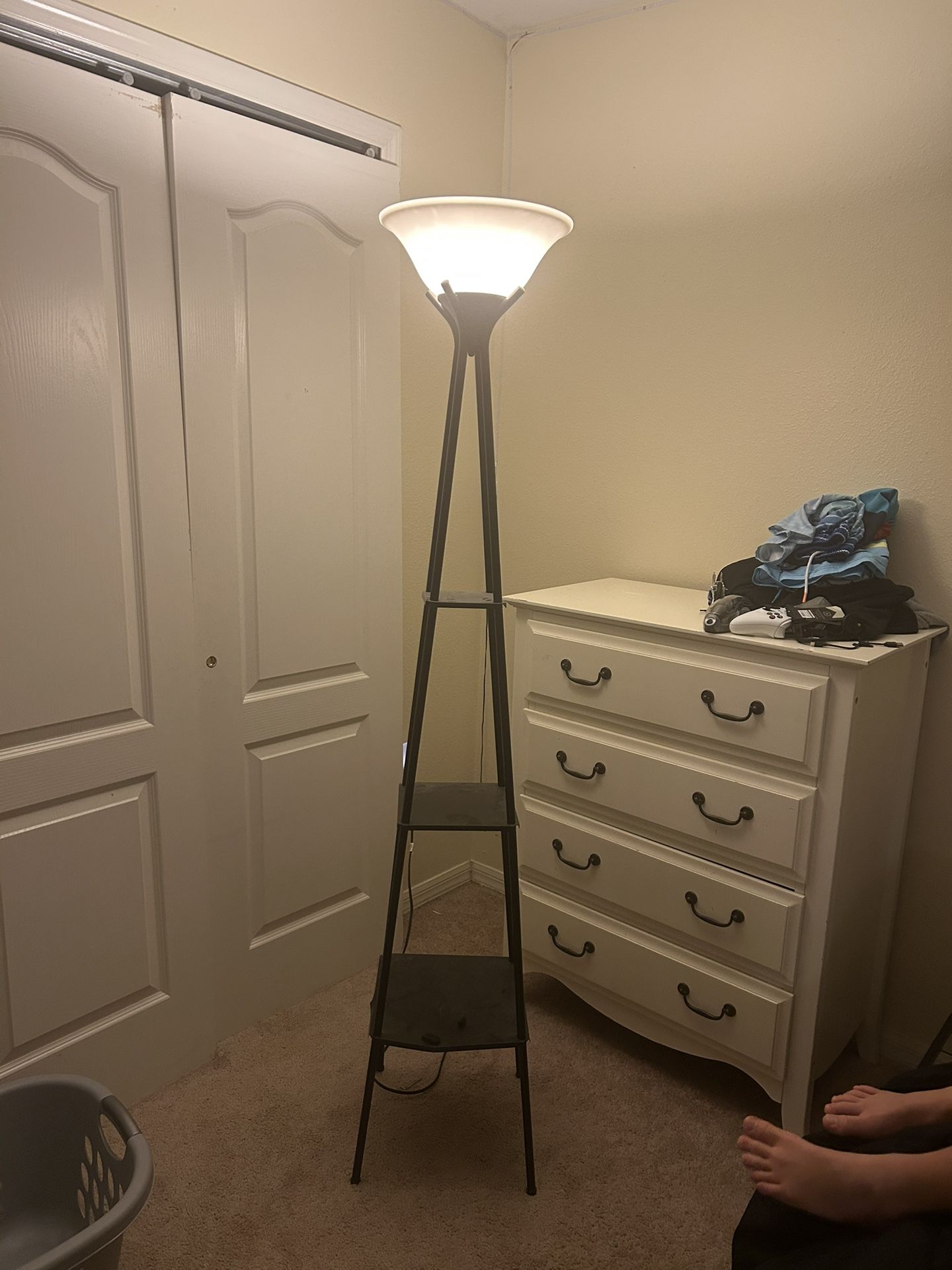 Floor Lamp With Shelves