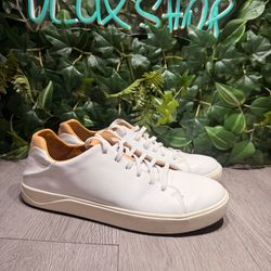 OLUKAI Lae'ahi Li 'Ili White Leather Shoes Sneakers Size 10 Casual