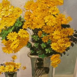 Yellow Floral Art 