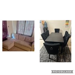 Furniture***Sectional sofa bed ***  7 Pcs Dinning table set***