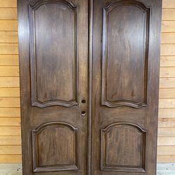 Solid Mahogany Double Entry Door – 95” x 65
