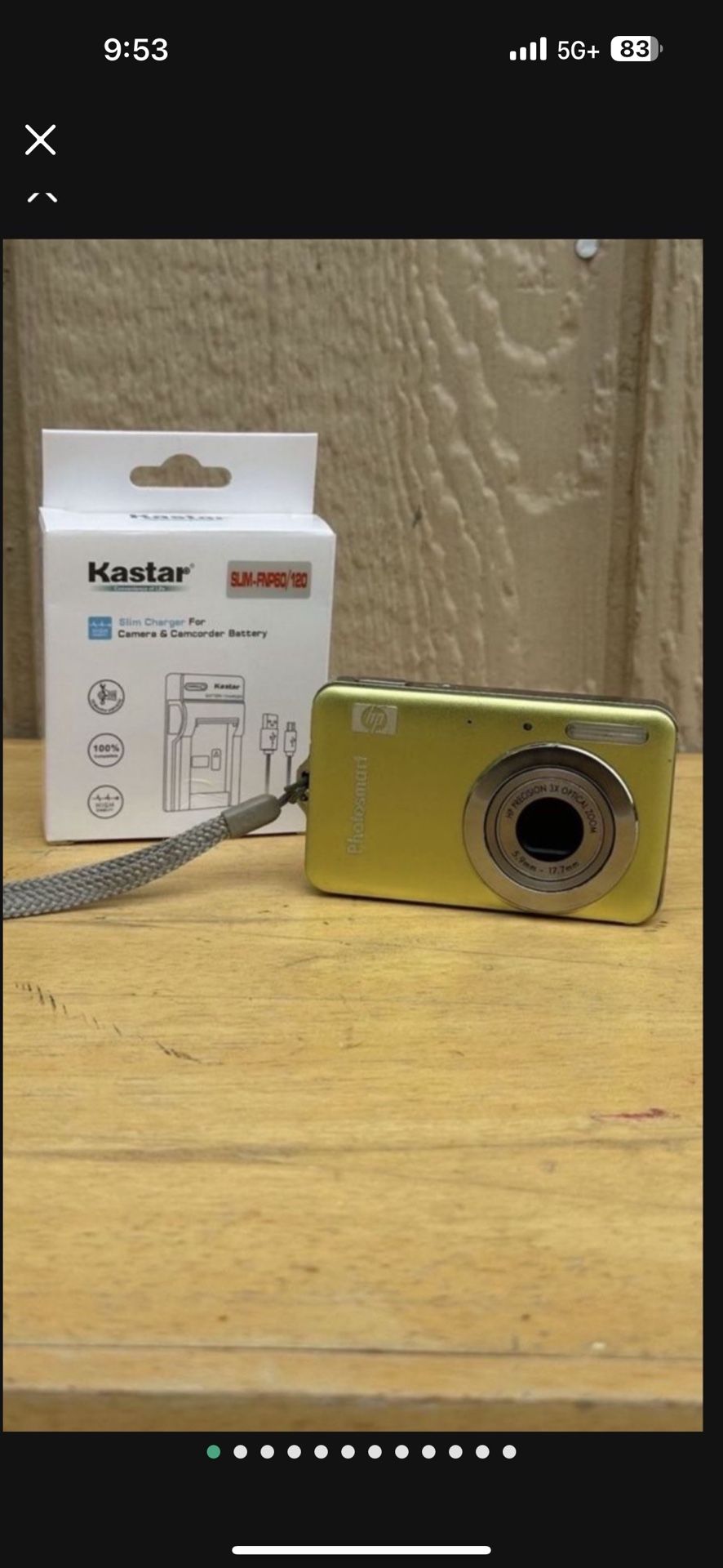 HP Photosmart R742 Green - 7MP Digital Camera 3X Optical Zoom W Battery Tested