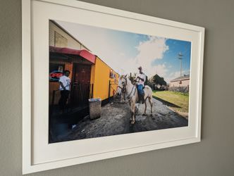 Large Framed "Urban Cowboy" Street Photography Print - 41.5 x 30"