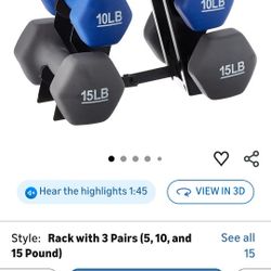 Neoprene Dumbell Set 5, 10 & 15 Pairs