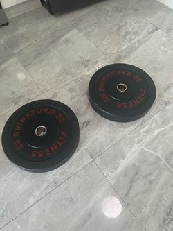 Cash only no Zelle pair of new 55lb Olympic weights plates total 110lb bumper plates new never used check my page for other gym items have 4 pairs ava