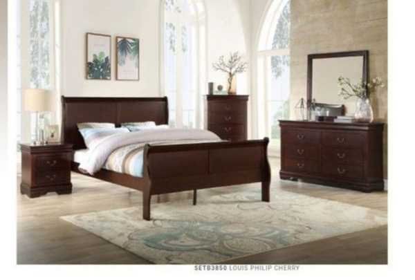 BRAND NEW TWIN FULL QUEEN BEDROOM SET INCLUDES BED FRAME DRESSER MIRROR AND NIGHTSTAND ADD MATTRESS ALL NEW FURNITURE BY USA MEXICO FURNITURE ... D6