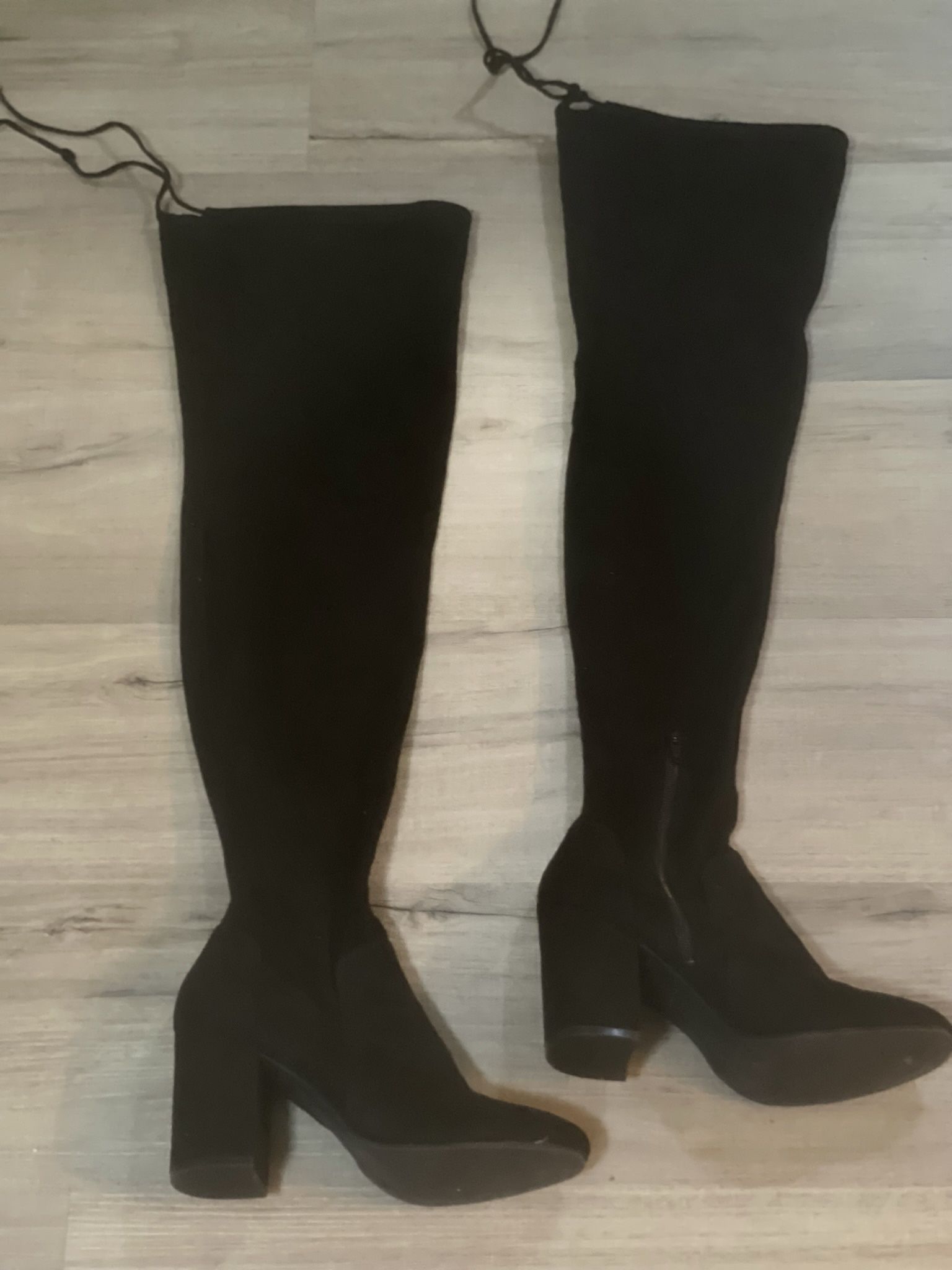 High Knee Black Boots
