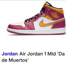 Air Jordan 1 mid dia de los muertos size 8c