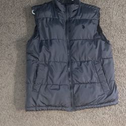 Us Polo Assn Men’s Puffer Sleeveless Vest Grey