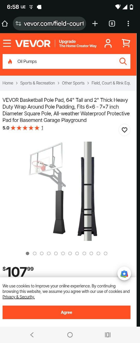 Vevor Basketball Hoop Cover