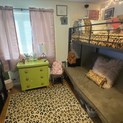 Metal Bunk Bed With Mattress 