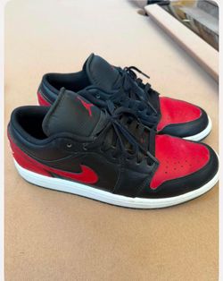 Air Jordan 1 Low Bred Sneakers Like New Mens 9.5