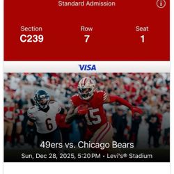 49ers Vs Chicago Bears - Sun Dec 28