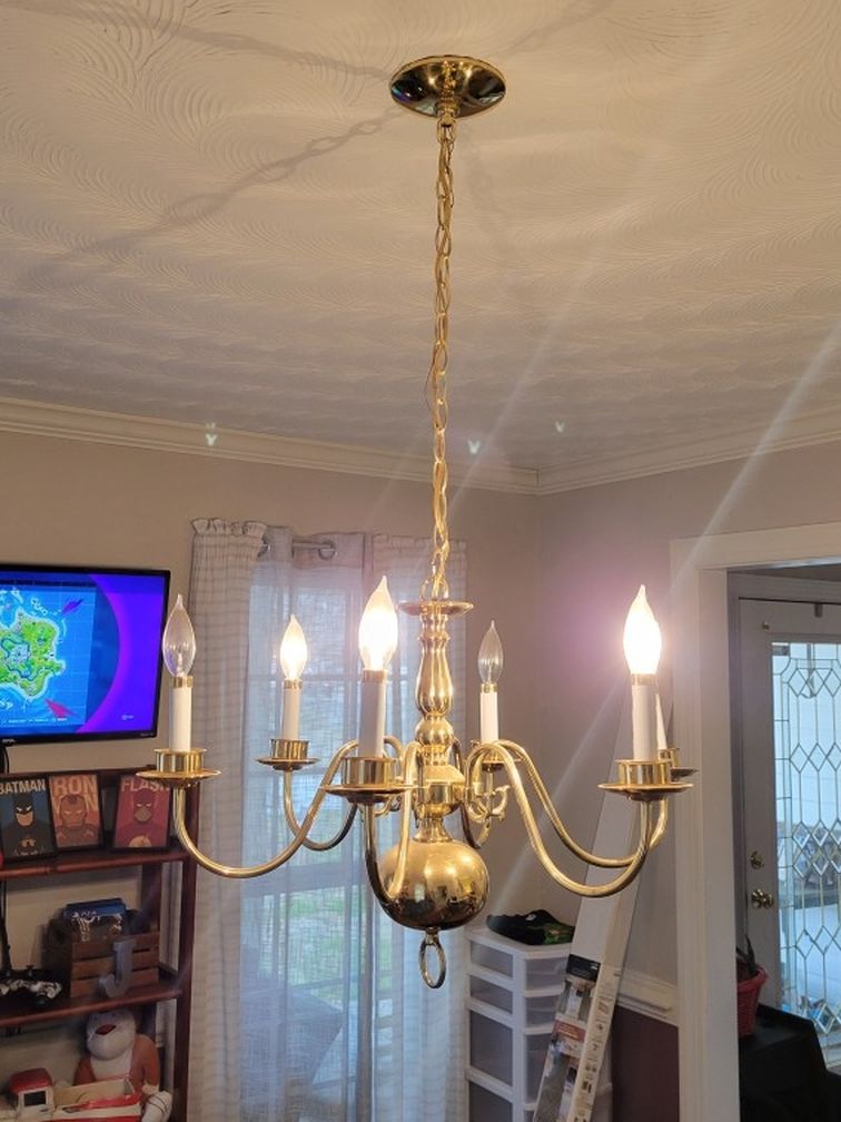 6 Light Candle Style Traditional Chandelier