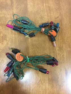 50/60’s miniature replaceable bulb Christmas lights