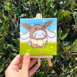 Cinnamoroll x Eevee Painting (Handmade)