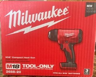 Brand New Milwaukee M18 2688-20 Compact Heat Gun – NEW IN BOX
