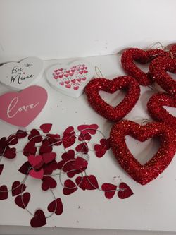 Home Decor Valentine's Lot Off Of One Price Wooden Hearts Hanging Hearts String Hearts