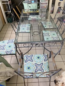 Wrought iron breakfast set