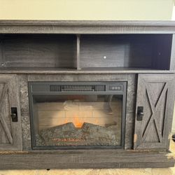 TV stand 65”-75” with Electric Fireplace