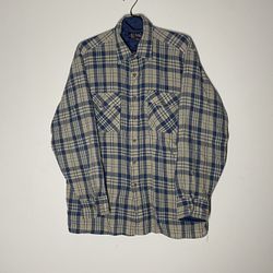 Vintage Plaid Flannel Shirt Medium 