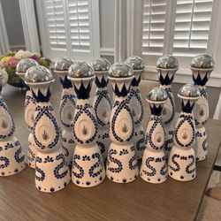 Ceramic Empty Tequila Bottles With Bell On Top