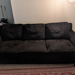 Black Velvet Couch