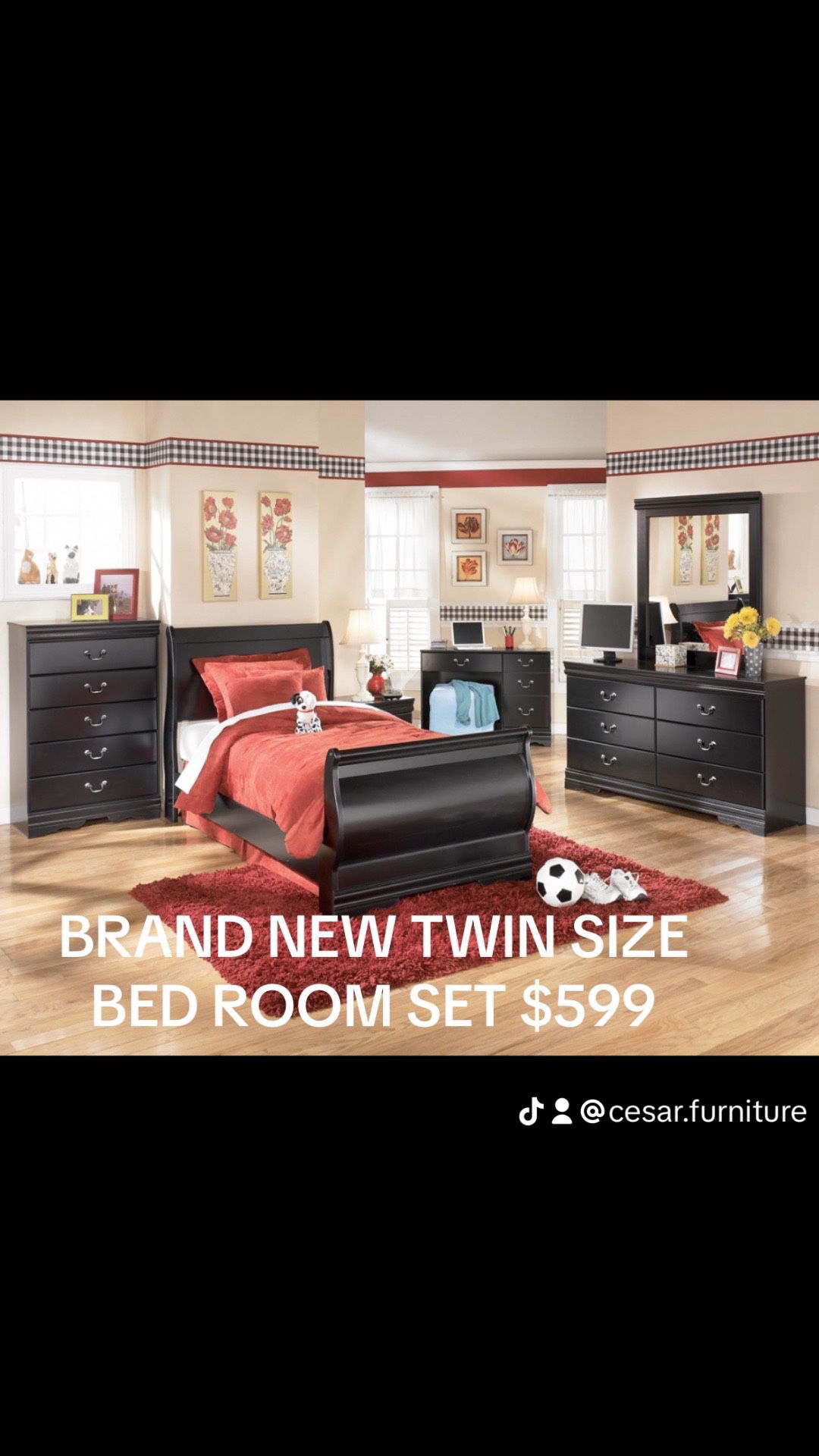 BRAND NEW TWIN SIZE BED ROOM SET 
