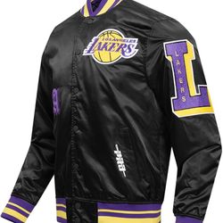 Mens NBA Old English Satin Jacket Los Angeles Lakers  Large   Fabric type 100% Polyester Care instructions Machine Wash Origin Imported About this ite