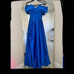 Royal Blue Silk Gown/Dress
