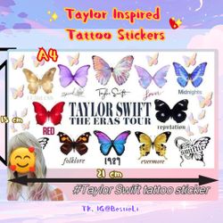 Taylor Swift Tattoo Stickers