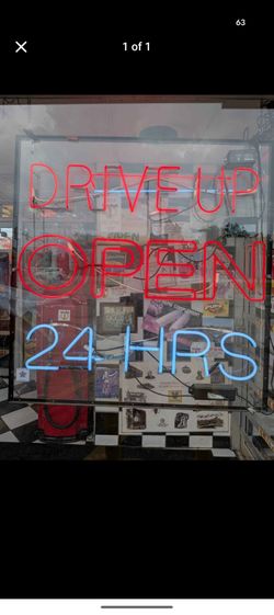 Drive-up open sign