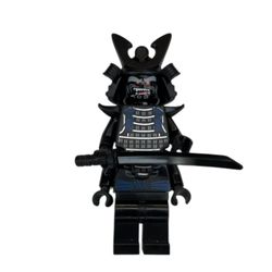 LEGO Minifigure Black Samurai with Armor and Sword 2 Pieces Collectible Figure