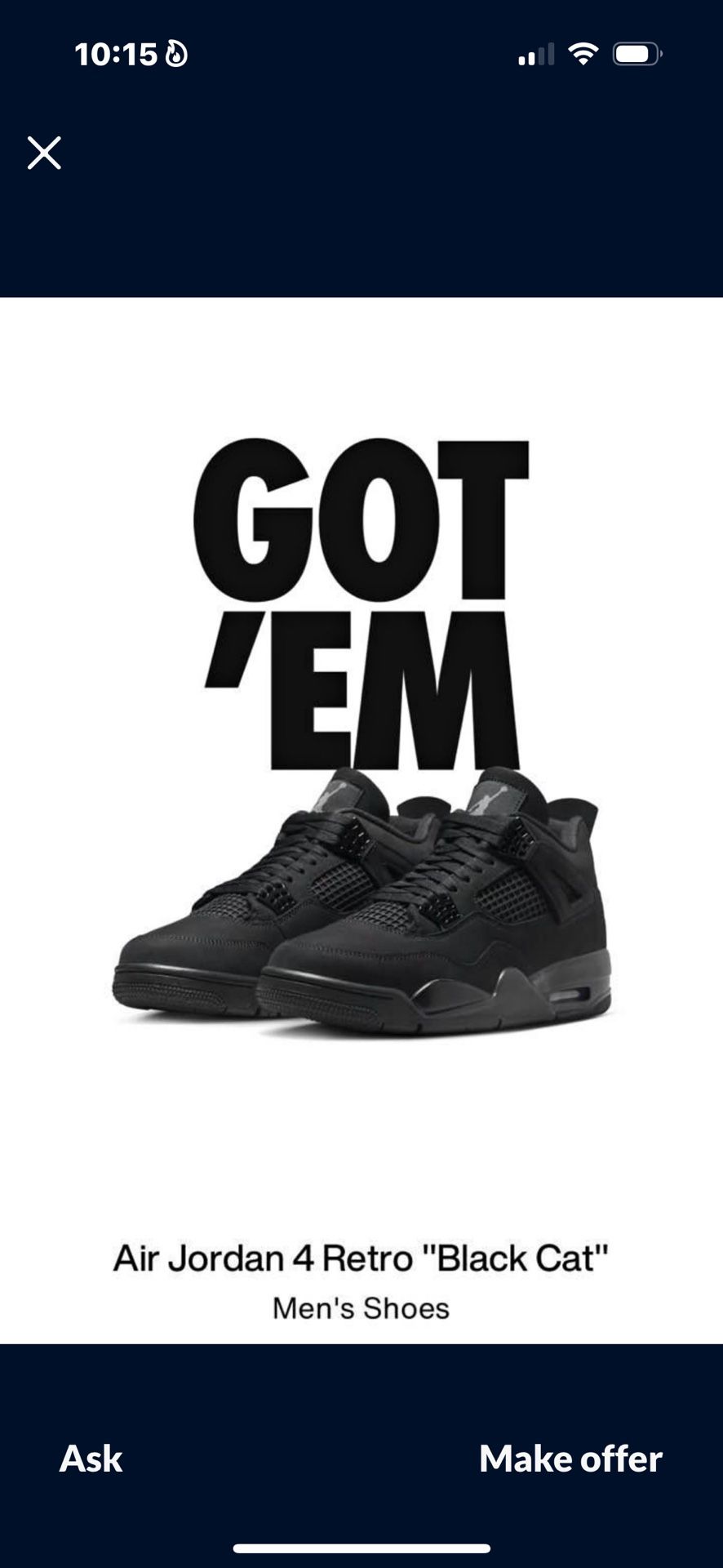 Jordan’s  Black cats 4