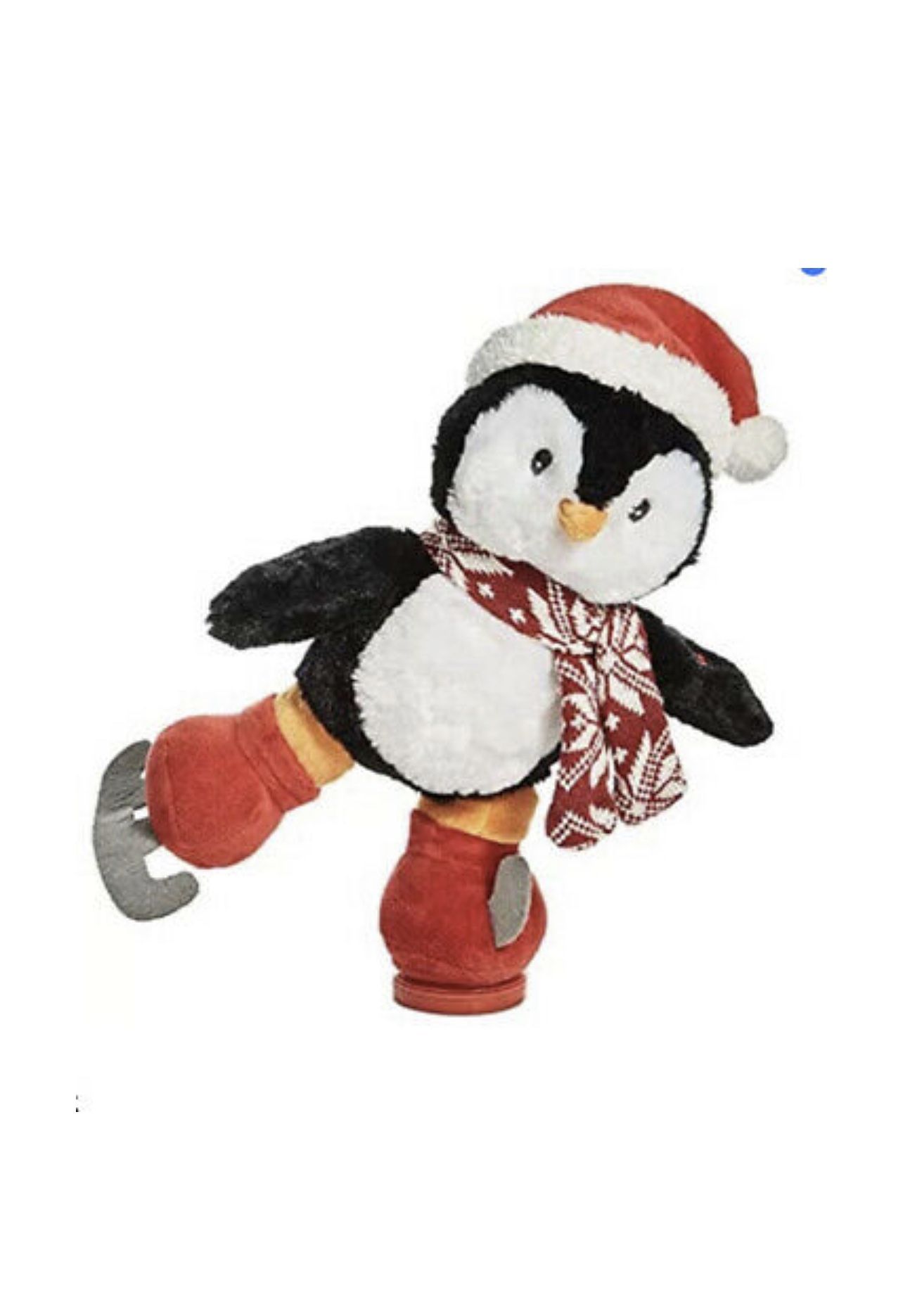 Holiday Lane Animated Musical Plush Ice Skating Penguin