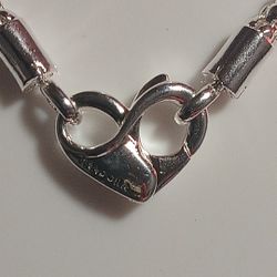 Pandora Moments Authentic Brand New Sparkling Sterling Silver Studded Chain Necklace 17.5 Inches 
