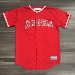 Majestic Mike Trout Los Angeles Angels #27 MLB Red Jersey Youth Sz XL 18/20