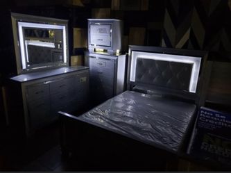 Modern Grey Bed - Unique Style ON SALE