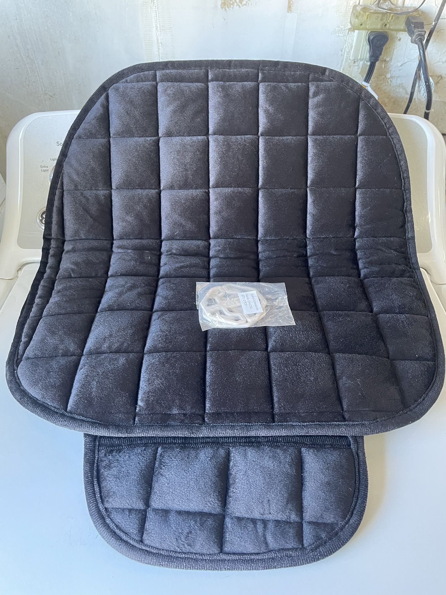 Black Velour Car Seat Pads