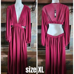 Burgundy dress