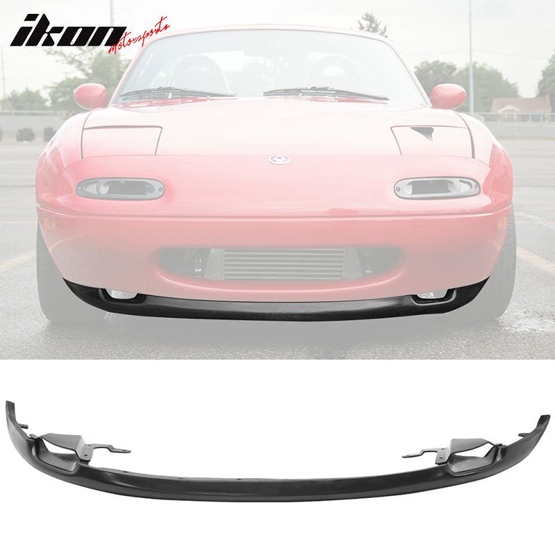 Fits 90-97 Mazda Miata MX5 RS Style Front Bumper Lip Spoiler Unpainted Black PU