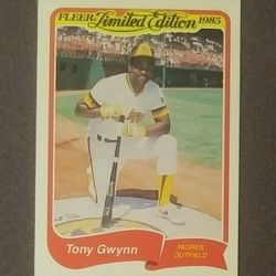 1985 Fleer Tony Gwynn San Diego Padres #11 Special Limited Edition Outfield Baseball Card Vintage Collectible Sports MLB