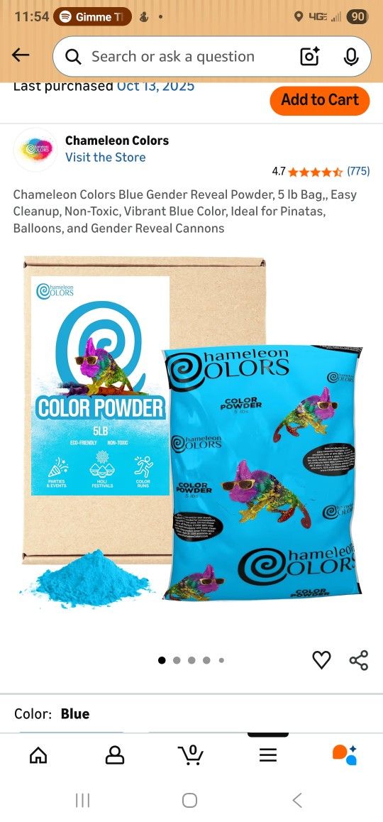 Gender Reveal Blue Powder And Confetti Cannons