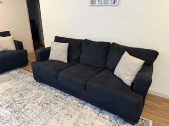 Sofa and love seat with chaise