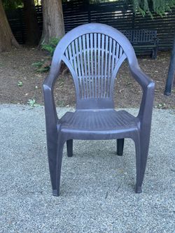 Free Plastic Outdoor Patio Chair Brown